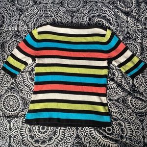 Meg Allen Multi colored striped sweater shirt